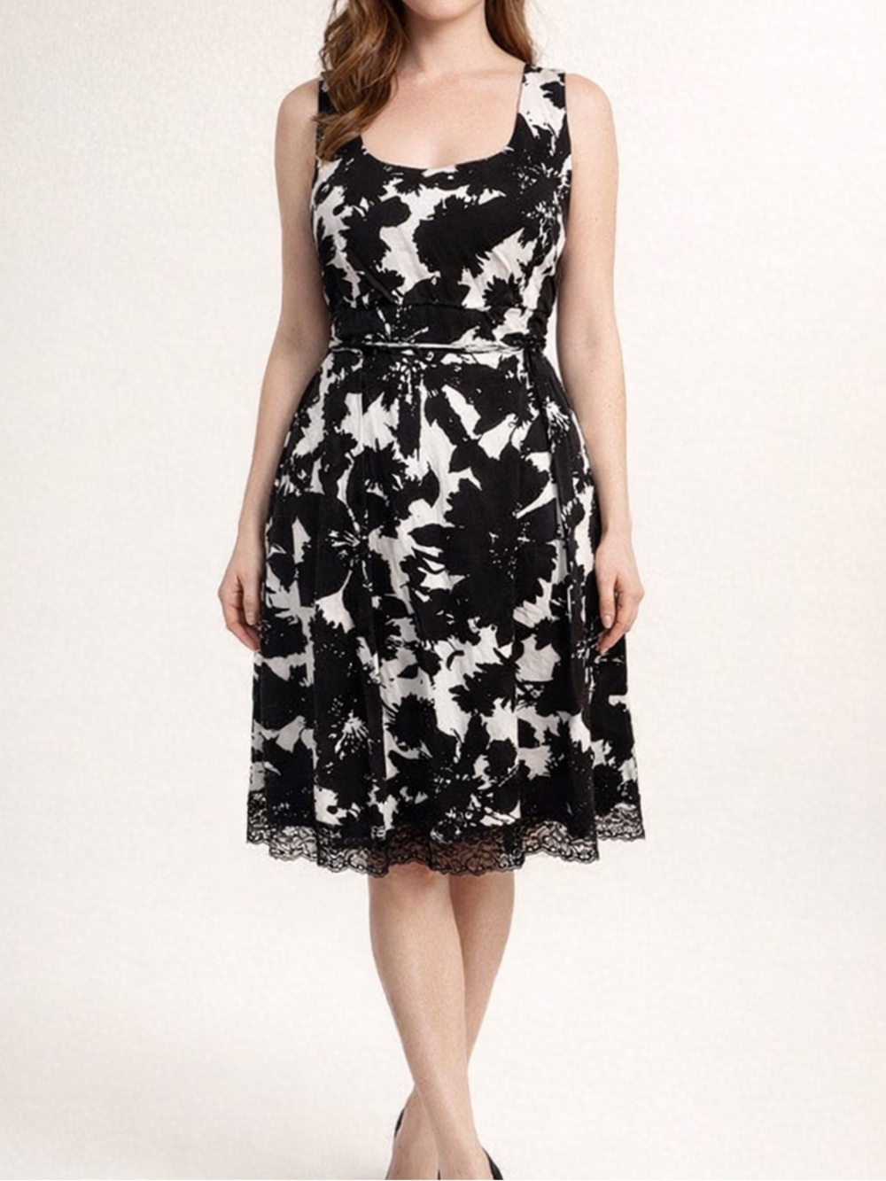 Ann Taylor Monochrome Floral Dress